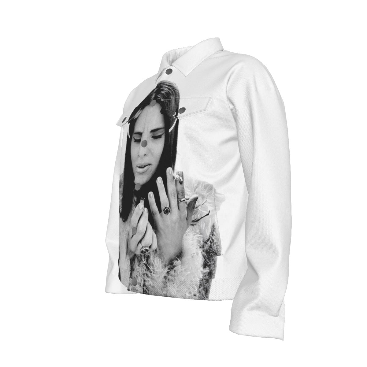WHITE SMOKER TRUCKER JACKET