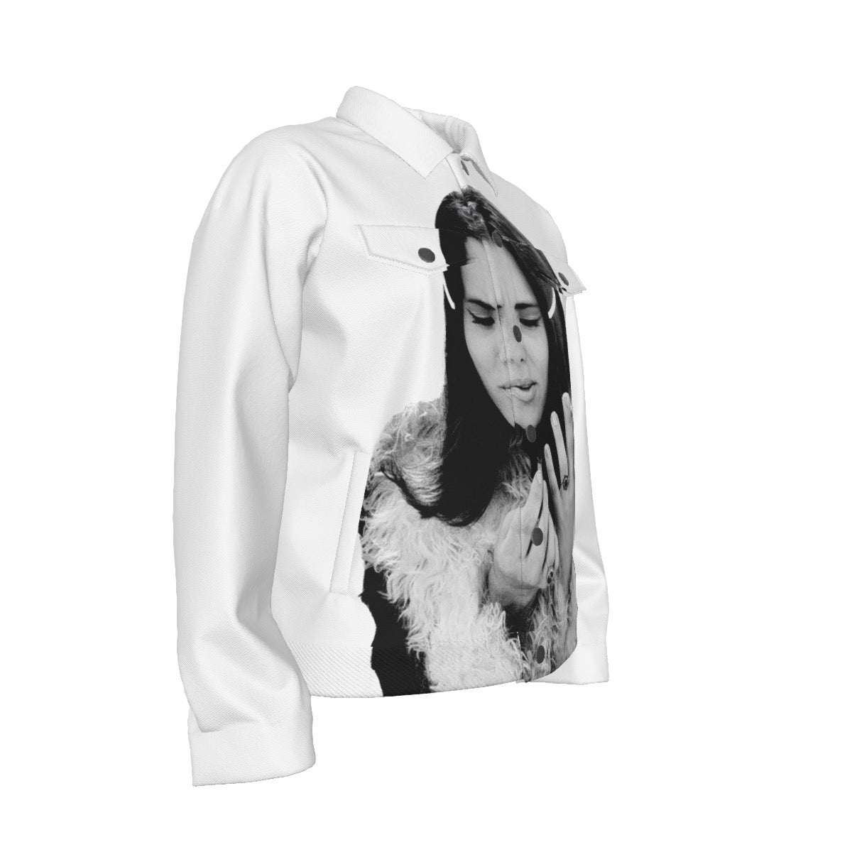 WHITE SMOKER TRUCKER JACKET